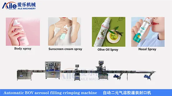 自己防衛ペッパースプレーエアゾール用Bov充填機