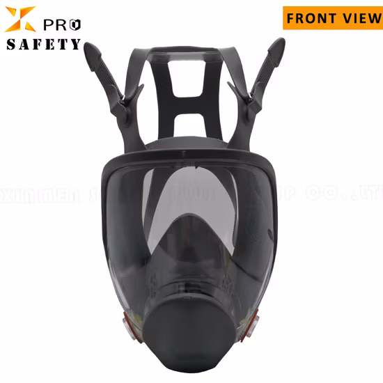 防塵フルフェイス防毒マスク、保護メガネ、再利用可能な呼吸フィルター、アクティブフィルター、カーボンマスク